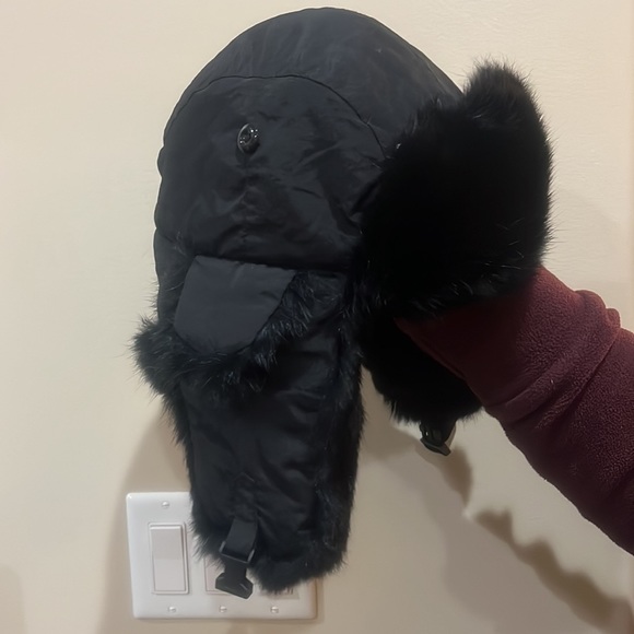 Nathaniel Cole 1934 Crown Cap Bomber Hat Real Rabbit Fur Black Dyed Size 14 - Picture 8 of 8